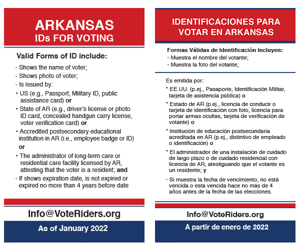 Order: Voter ID Info Cards • VoteRiders